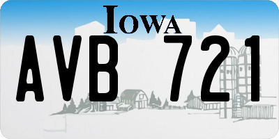 IA license plate AVB721