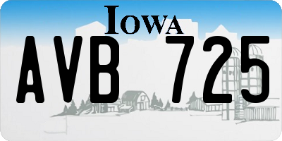 IA license plate AVB725