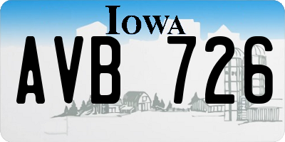 IA license plate AVB726