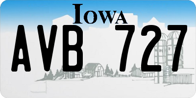 IA license plate AVB727