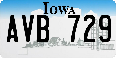 IA license plate AVB729