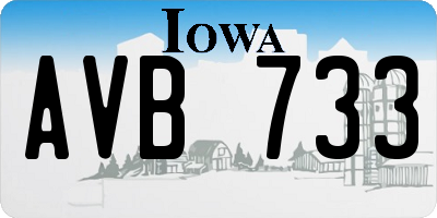 IA license plate AVB733