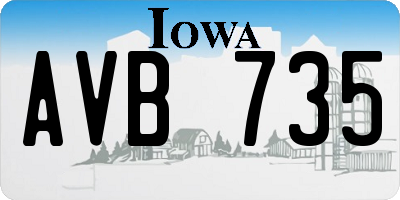 IA license plate AVB735