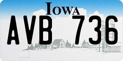 IA license plate AVB736