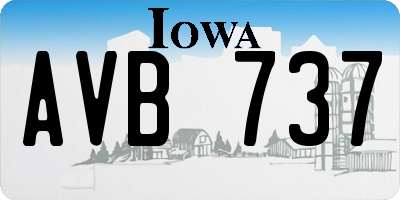 IA license plate AVB737