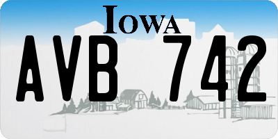 IA license plate AVB742