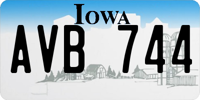 IA license plate AVB744