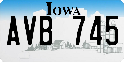 IA license plate AVB745