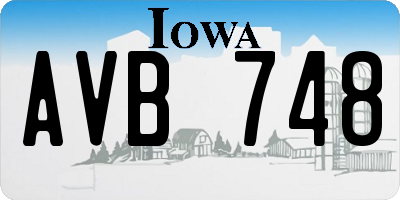 IA license plate AVB748