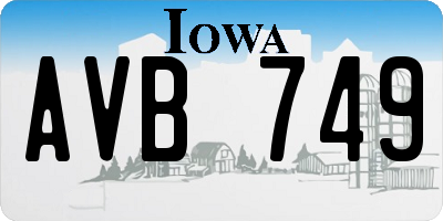 IA license plate AVB749