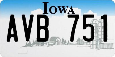 IA license plate AVB751