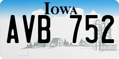 IA license plate AVB752