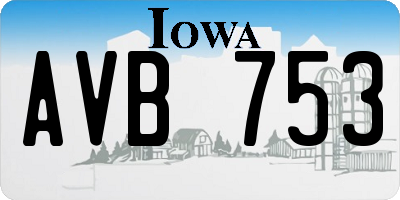 IA license plate AVB753