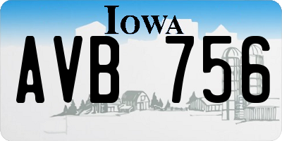 IA license plate AVB756