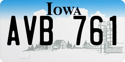 IA license plate AVB761
