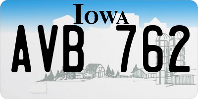 IA license plate AVB762