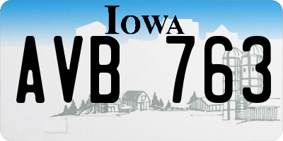 IA license plate AVB763