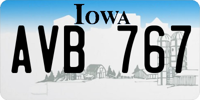 IA license plate AVB767