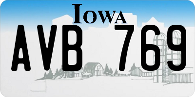 IA license plate AVB769