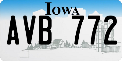 IA license plate AVB772