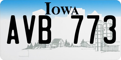 IA license plate AVB773
