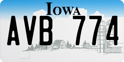 IA license plate AVB774