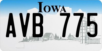 IA license plate AVB775