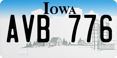 IA license plate AVB776
