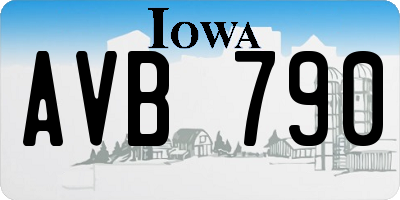 IA license plate AVB790