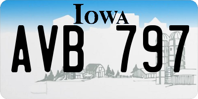 IA license plate AVB797