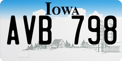 IA license plate AVB798