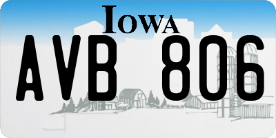 IA license plate AVB806