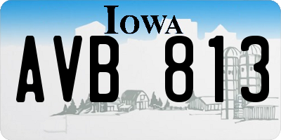 IA license plate AVB813