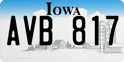 IA license plate AVB817
