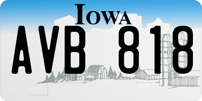 IA license plate AVB818