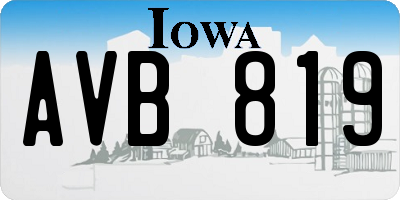 IA license plate AVB819