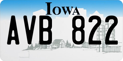 IA license plate AVB822