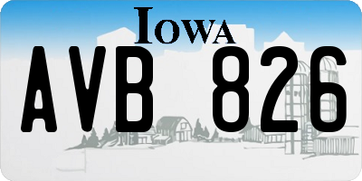 IA license plate AVB826