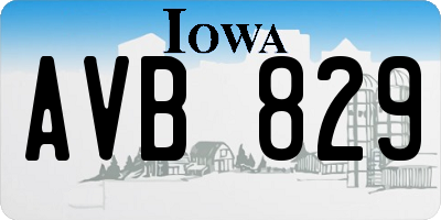 IA license plate AVB829