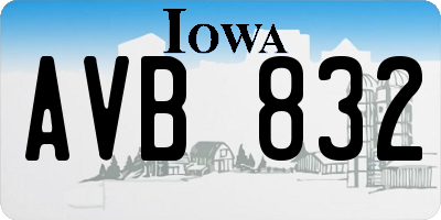 IA license plate AVB832