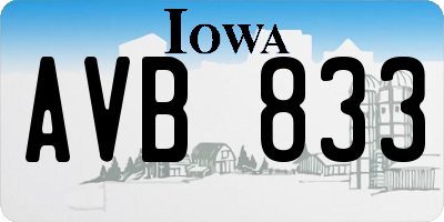 IA license plate AVB833