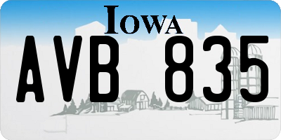 IA license plate AVB835