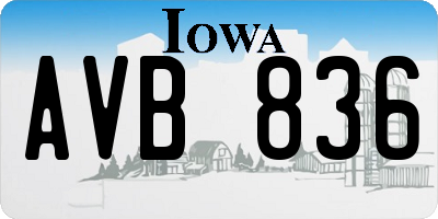 IA license plate AVB836