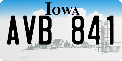 IA license plate AVB841