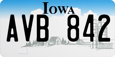 IA license plate AVB842