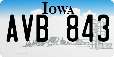 IA license plate AVB843