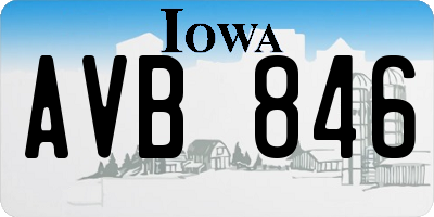 IA license plate AVB846
