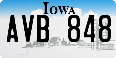 IA license plate AVB848