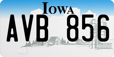 IA license plate AVB856
