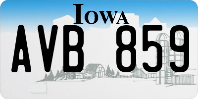 IA license plate AVB859